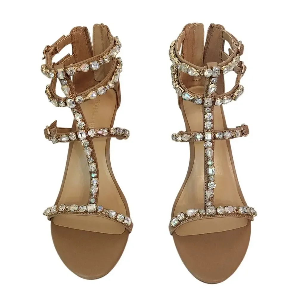 New Thalia Sodi Women's Shyla Embellished Strappy Dress Sandals 8M